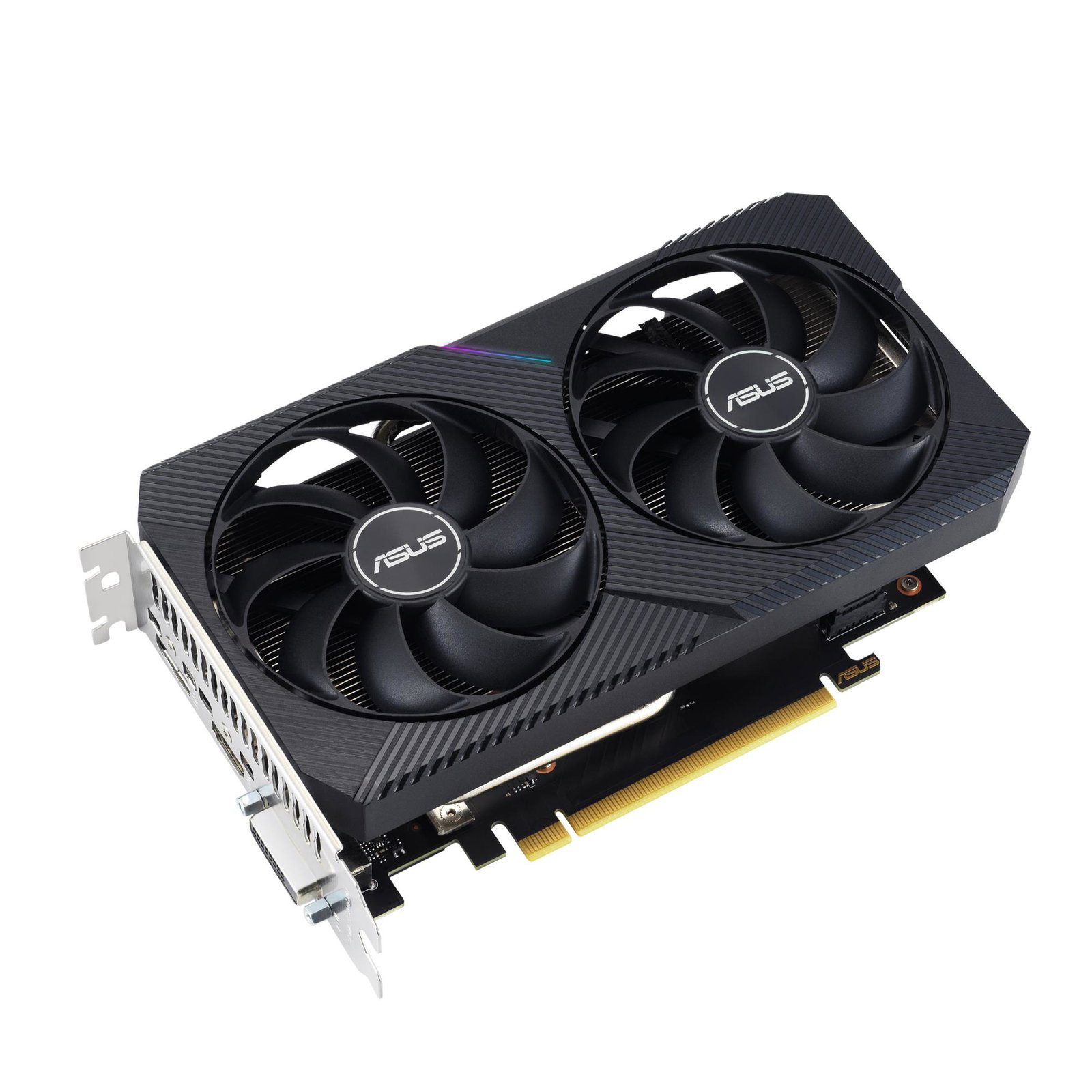 Graphics Card ASUS NVIDIA GeForce RTX 3050 8 GB GDDR6 128 bit PCIE 4.0 16x Dual Slot Fansink 1xDVI-D 1xHDMI 1xDisplayPort DUAL-RTX3050-O8G-V2