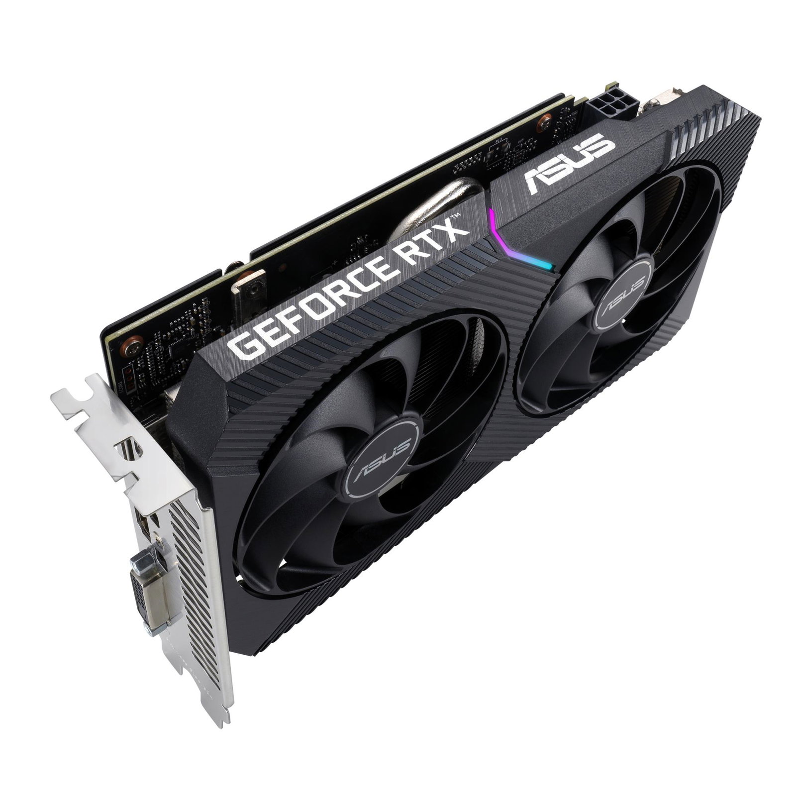 Graphics Card ASUS NVIDIA GeForce RTX 3050 8 GB GDDR6 128 bit PCIE 4.0 16x Dual Slot Fansink 1xDVI-D 1xHDMI 1xDisplayPort DUAL-RTX3050-O8G-V2