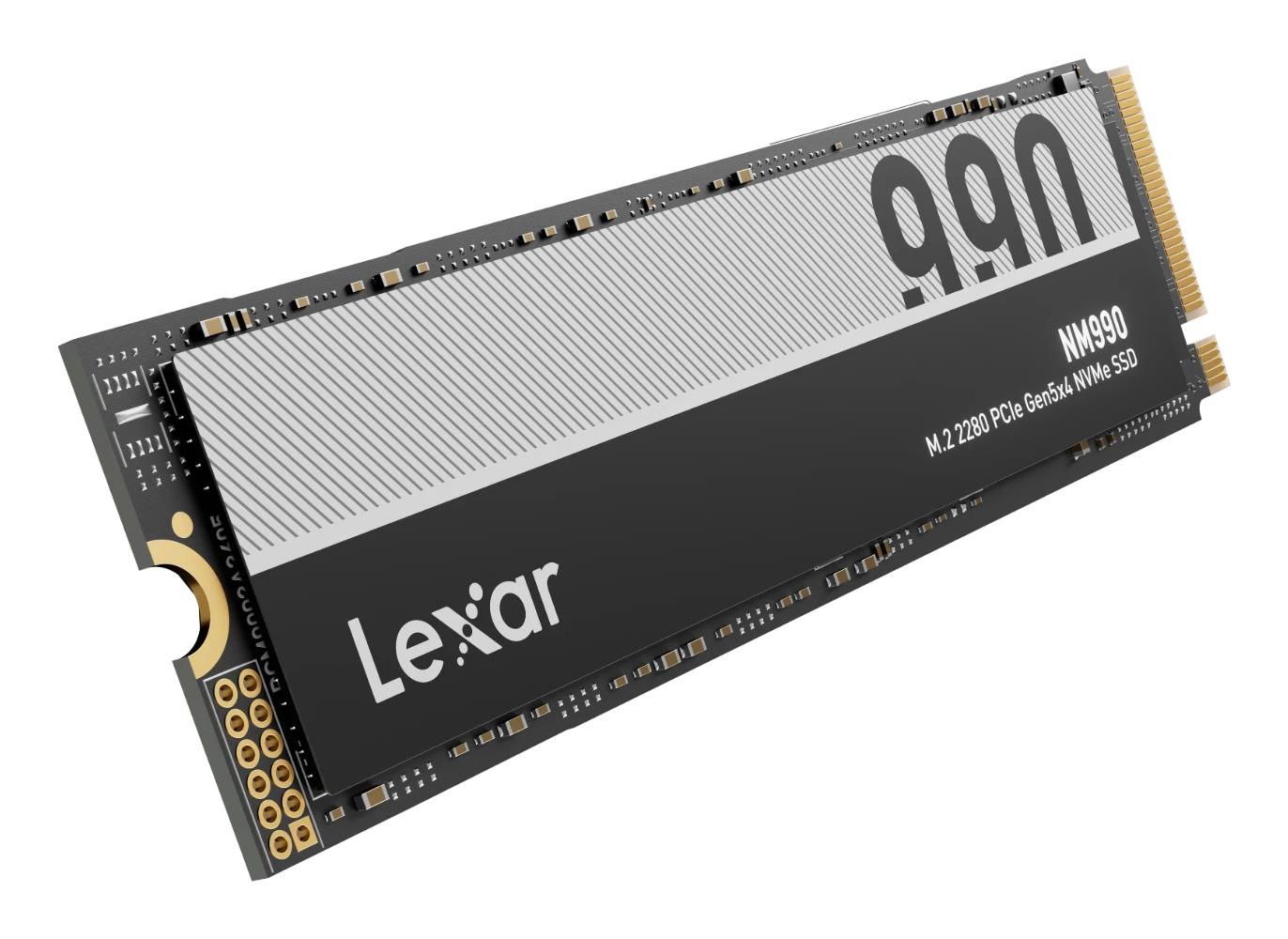 SSD LEXAR NM990 2TB M.2 NVMe Write speed 10000 MBytes/sec Read speed 14000 MBytes/sec 2.45mm TBW 750 TB MTBF 1500000 hours LNM990X002T-RNNNG