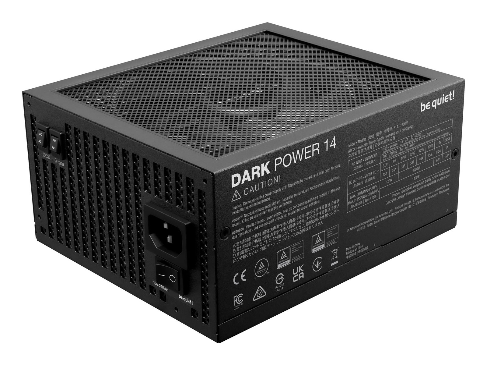 Power Supply BE QUIET ATX PC 100 - 240 V 1200 W BP021EU