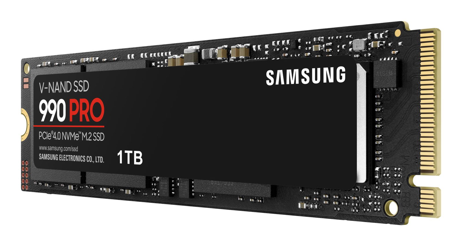 SSD SAMSUNG 990 PRO 1TB M.2 PCIE NVMe MLC Write speed 6900 MBytes/sec Read speed 7450 MBytes/sec 2.3mm TBW 600 TB MTBF 1500000 hours MZ-V9P1T0BW