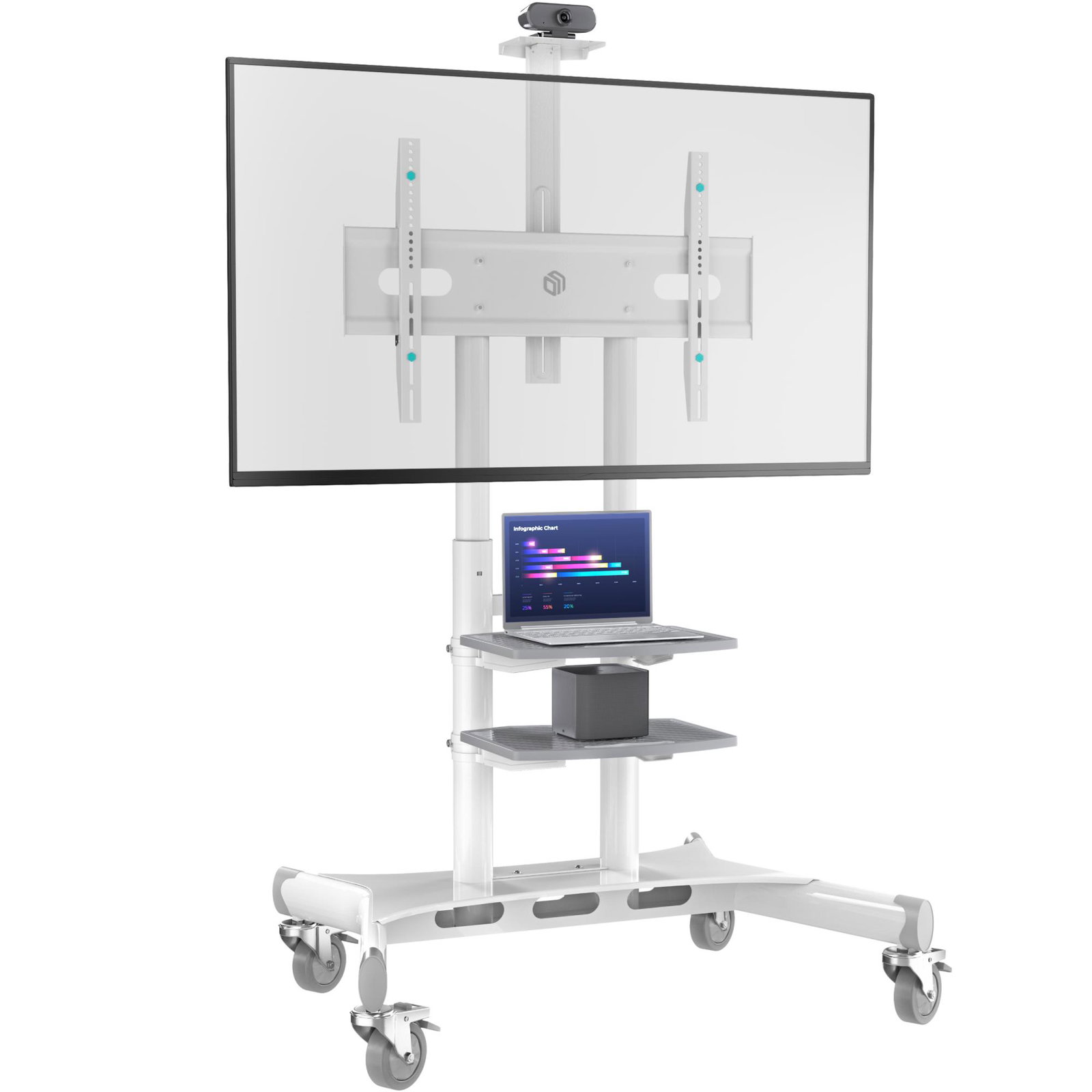 TV SET ACC MOBILE STAND/50-86/WHITE TS1881-W ONKRON