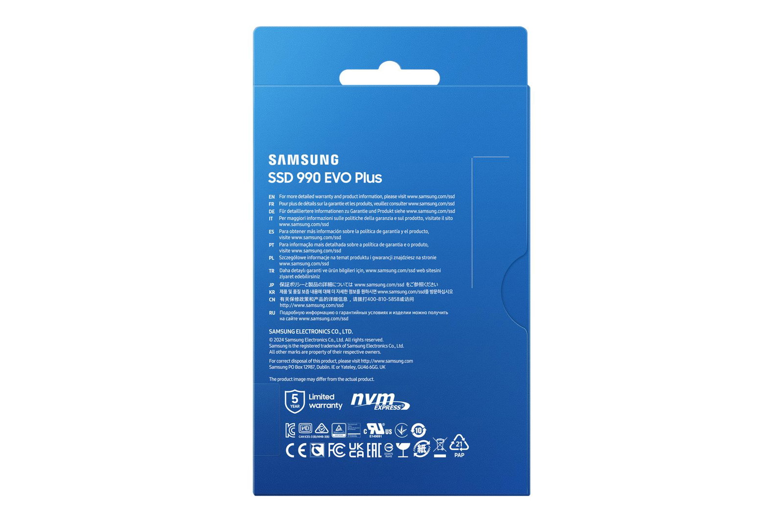 SSD SAMSUNG 990 EVO Plus 1TB M.2 PCIe Gen5 NVMe TLC Write speed 6300 MBytes/sec Read speed 7150 MBytes/sec 2.38mm TBW 1200 TB MZ-V9S1T0BW