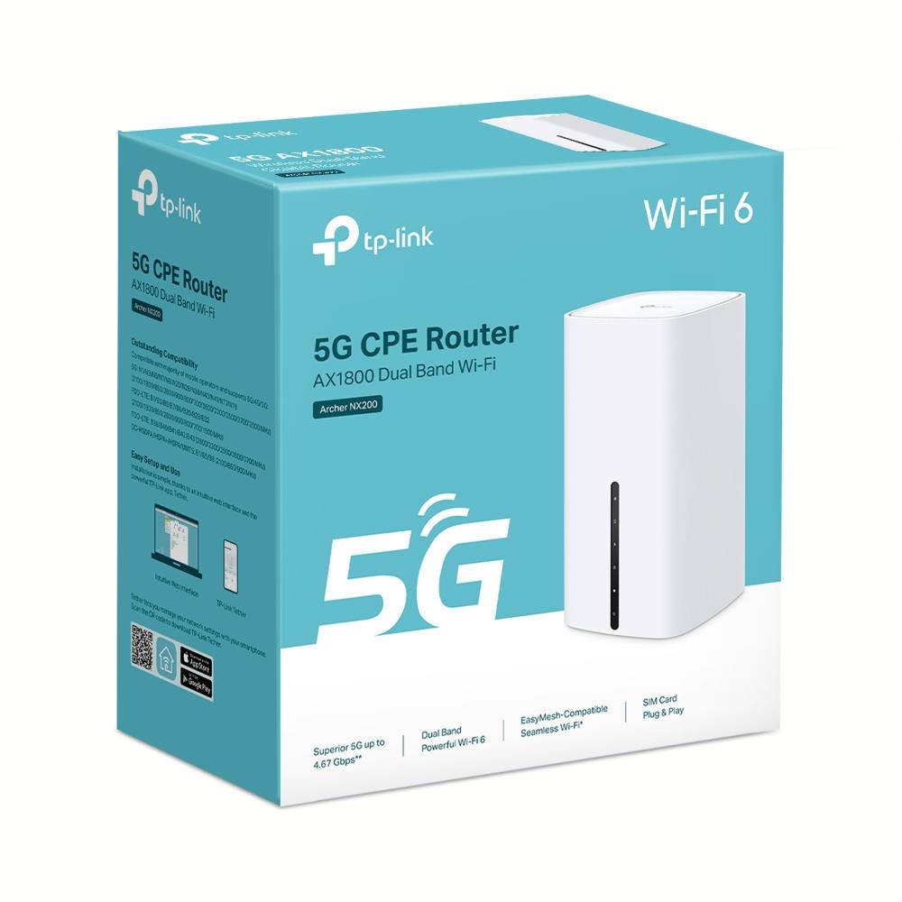 Wireless Router TP-LINK Wireless Router 1800 Mbps IEEE 802.11a IEEE 802.11 b/g IEEE 802.11n IEEE 802.11ac IEEE 802.11ax 2x10/100/1000M LAN \ WAN ports 1 ARCHERNX200