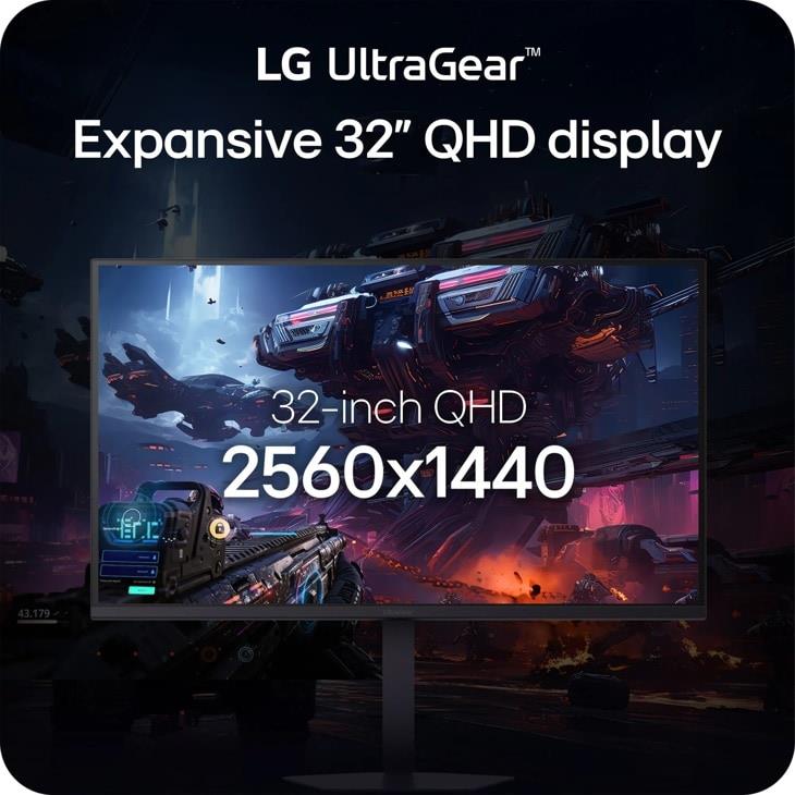 LCD Monitor LG 32 2560 x 1440 pixels Quad HD Native aspect ratio 16:9 LED Flat 32G620B-B