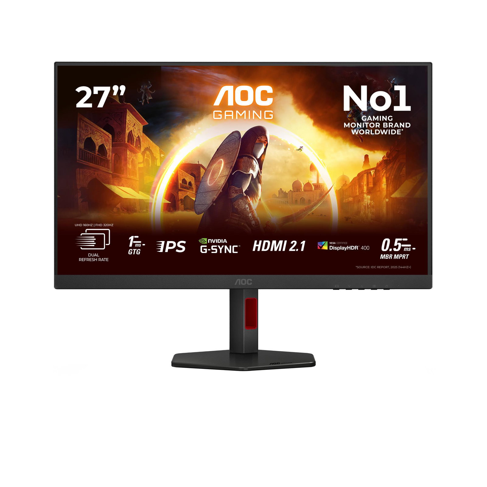 LCD Monitor AOC 27 3840 x 2160 pixels 4K Ultra HD Native aspect ratio 16:9 LED Flat U27G4R