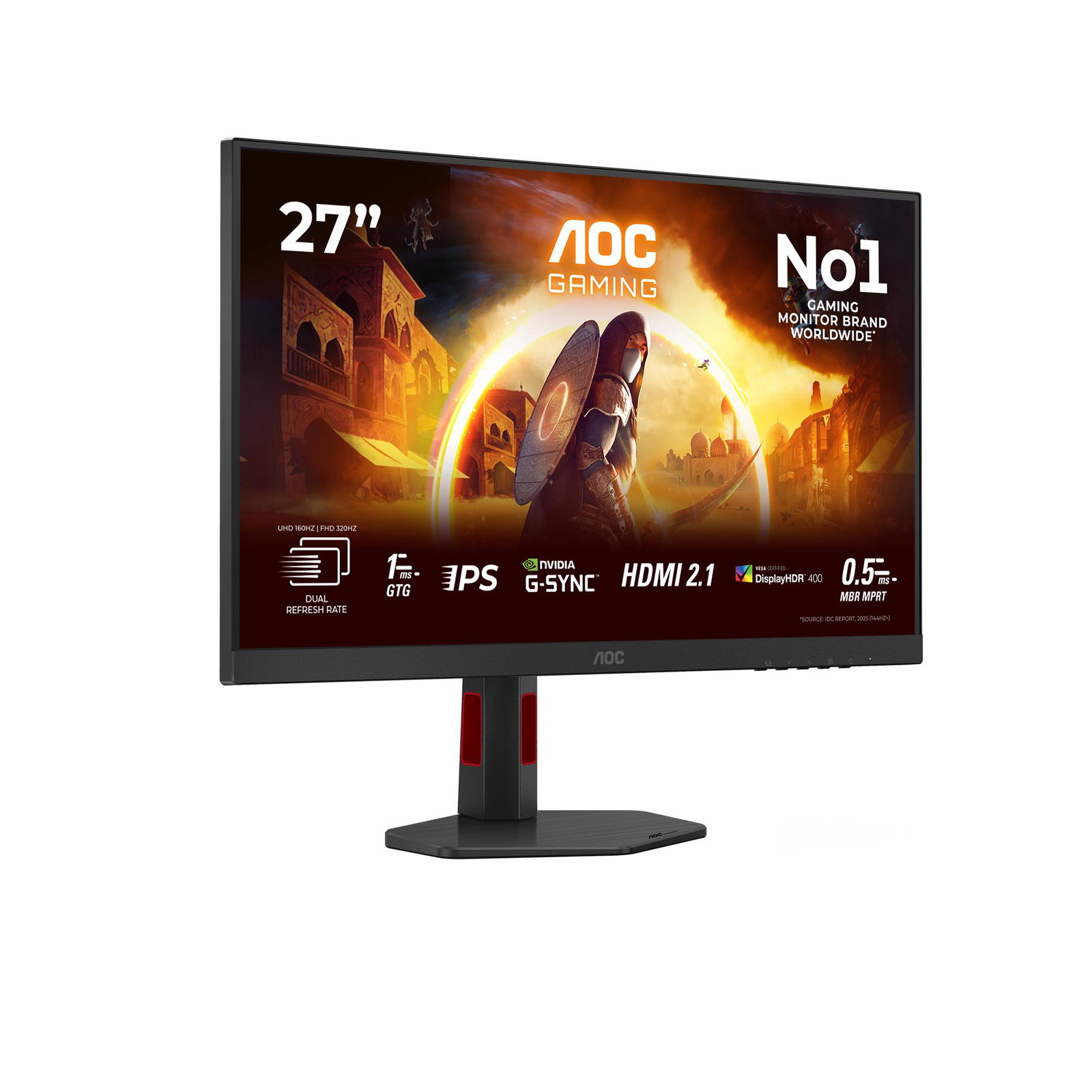 LCD Monitor AOC 27 3840 x 2160 pixels 4K Ultra HD Native aspect ratio 16:9 LED Flat U27G4R