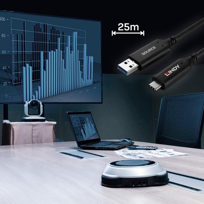 CABLE USB3.2 TYPE A TO C 25M/43396 LINDY