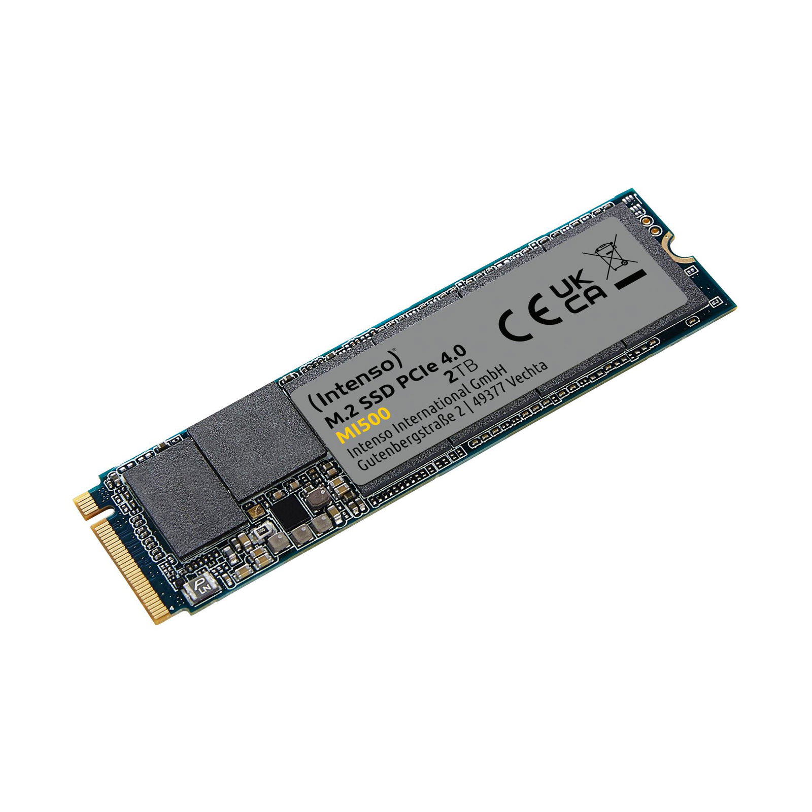 SSD INTENSO MI500 2TB M.2 NVMe 3D NAND Write speed 4500 MBytes/sec Read speed 5300 MBytes/sec 4mm TBW 1200 TB MTBF 1500000 hours 3836470
