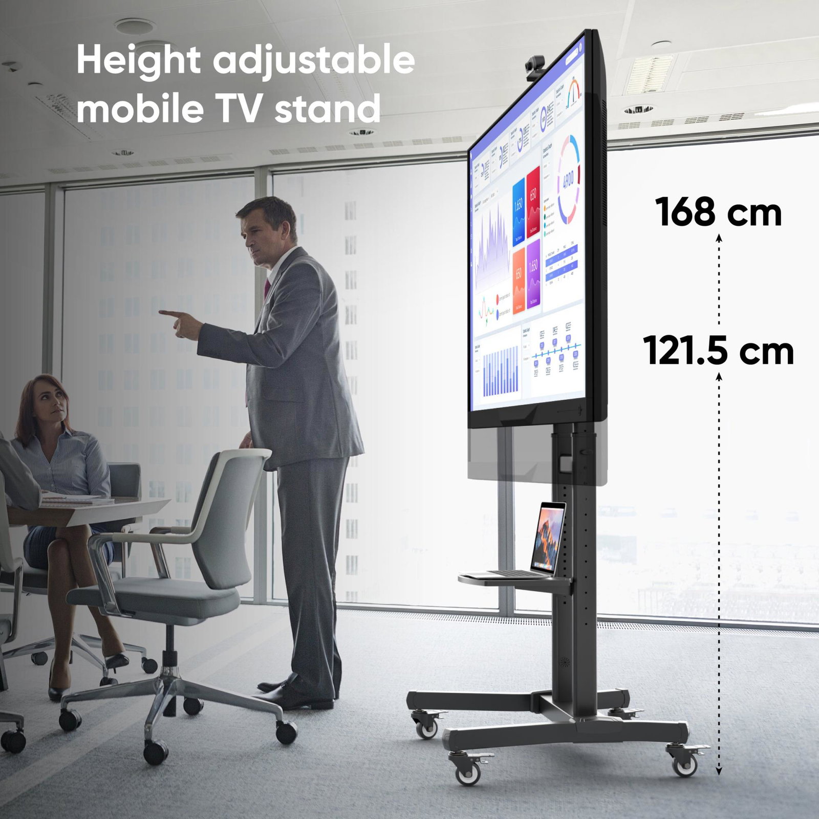 TV SET ACC MOBILE STAND/50-90/BLACK TS1891-B ONKRON