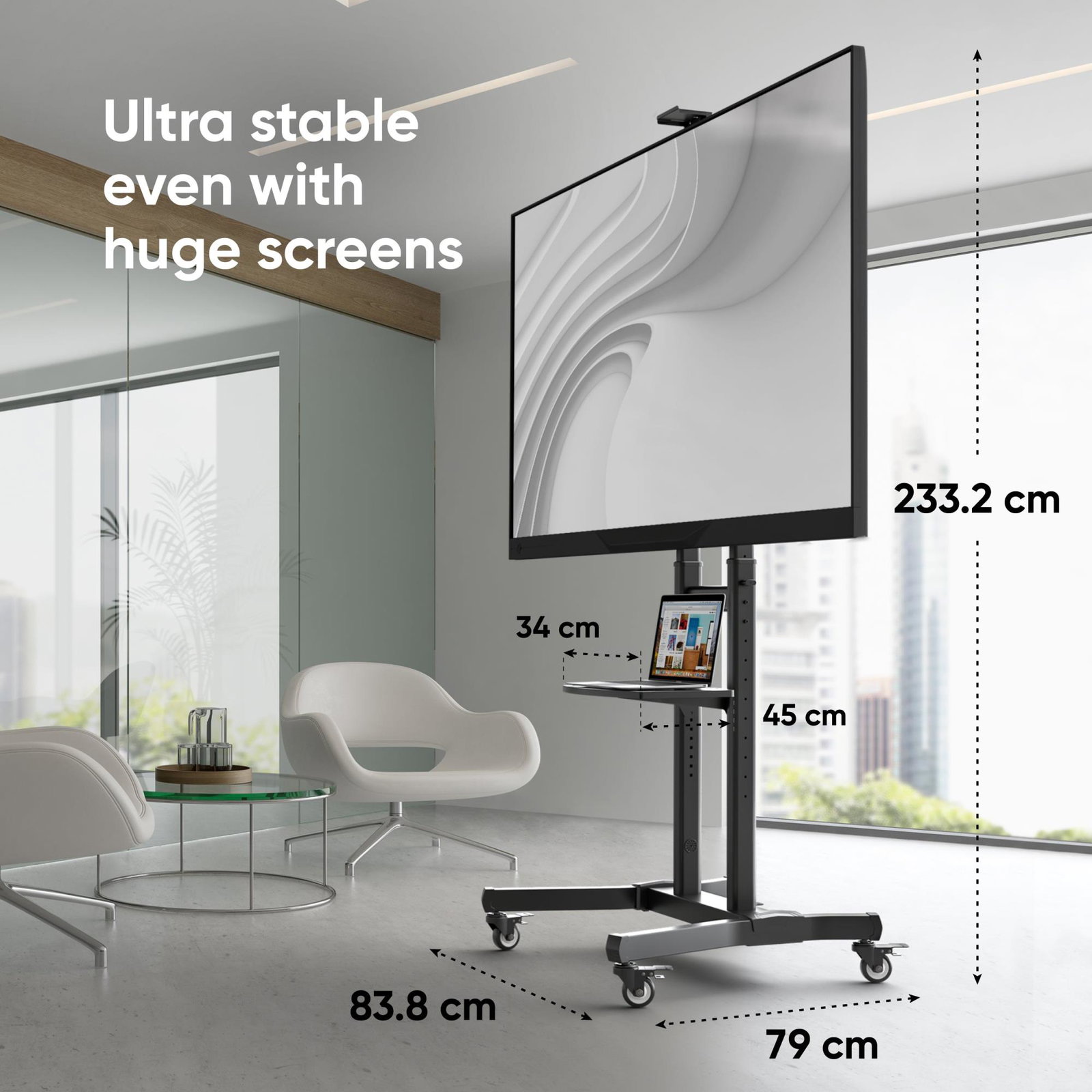 TV SET ACC MOBILE STAND/50-90/BLACK TS1891-B ONKRON
