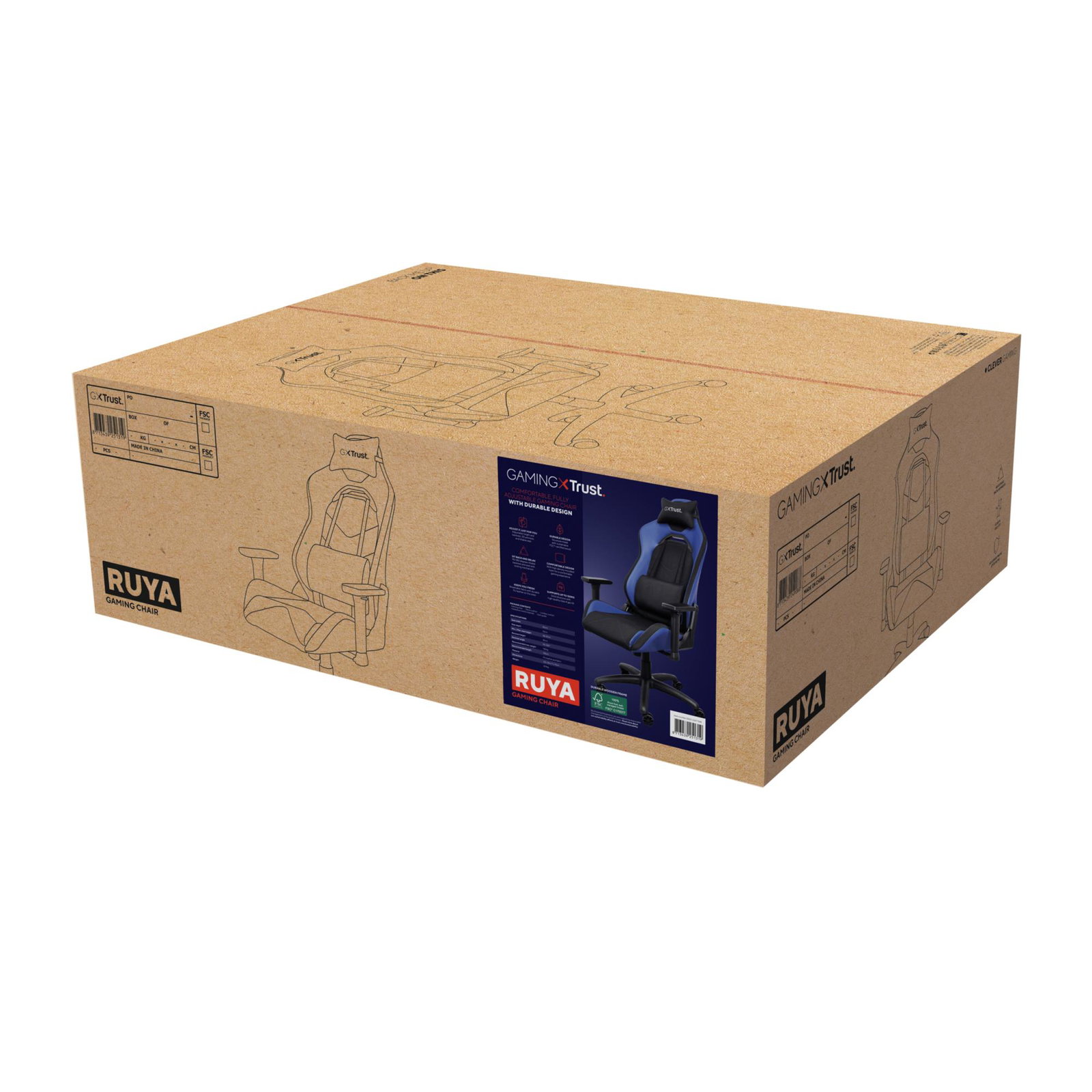 GAMING CHAIR GXT 714B RUYA/BLUE 25131 TRUST