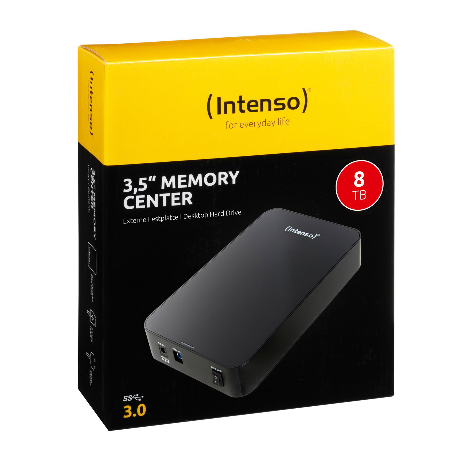 External HDD INTENSO 6031516 8TB USB 3.0 Drives 1 Black 6031516