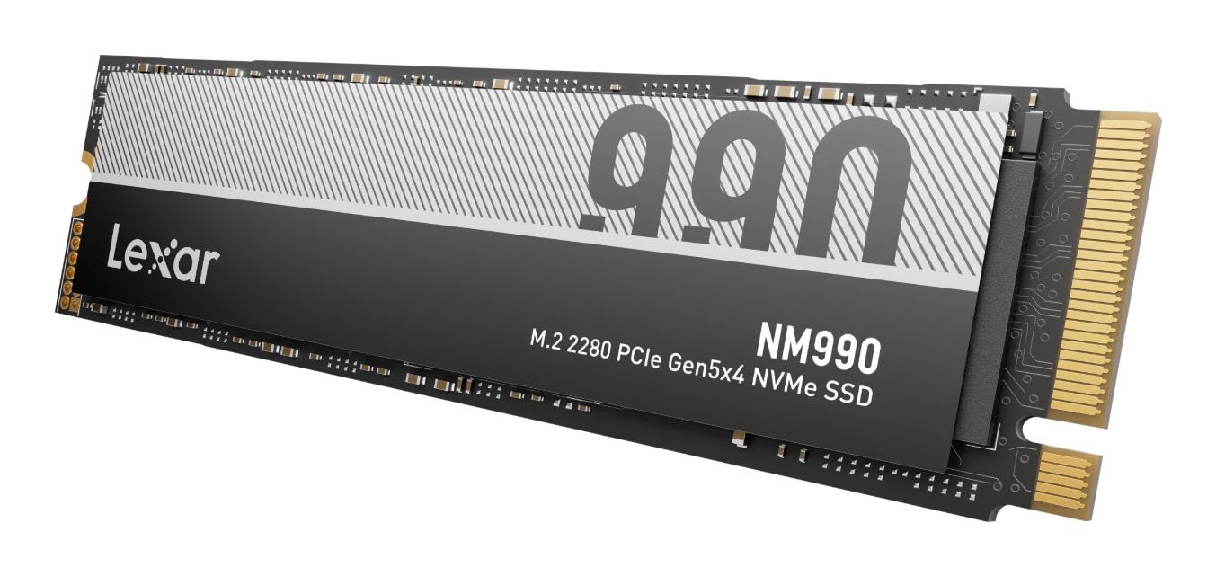 SSD LEXAR NM990 1TB M.2 NVMe Write speed 7500 MBytes/sec Read speed 14000 MBytes/sec 2.45mm TBW 750 TB MTBF 1500000 hours LNM990X001T-RNNNG