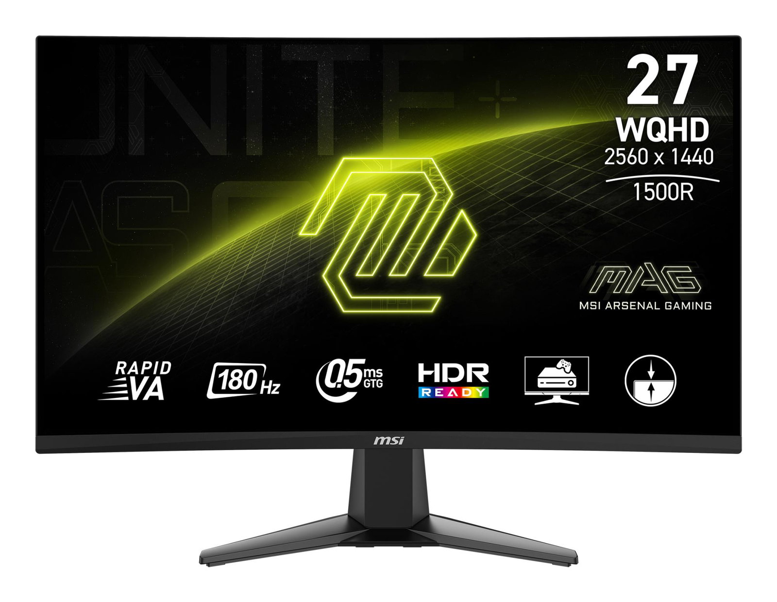 LCD Monitor MSI 27 2560 x 1440 pixels Quad HD Native aspect ratio 16:9 LCD Curved MAG27CQ6F