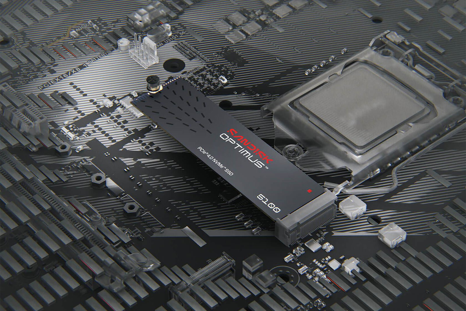 SSD SANDISK 600xTBW rating MTBF 1750000 h Read speed 7100 MB/s Write speed 6700 MB/s NVMe Yes PCI Express 4.0 M.2 1000 GB SDSP51100TAN-000E0
