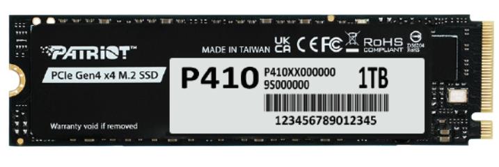 SSD PATRIOT 320xTBW rating NVMe Yes PCI Express M.2 1000 GB P410P1TBM28H