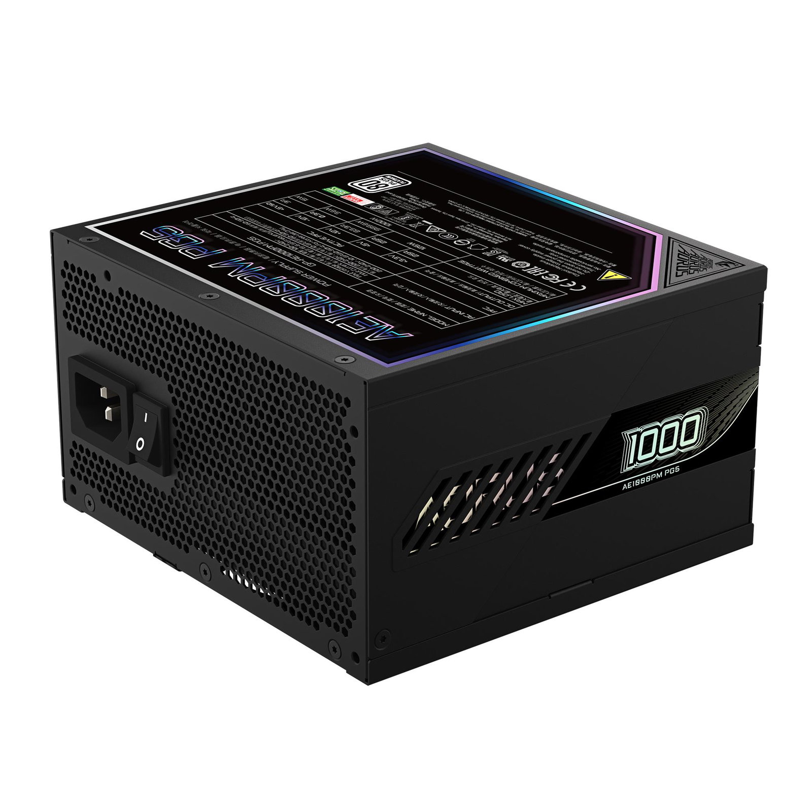 Power Supply NZXT GP-AE1000PM PG5 1000 Watts Efficiency 80 PLUS PLATINIUM PFC Active MTBF 100000 hours GP-AE1000PMPG5