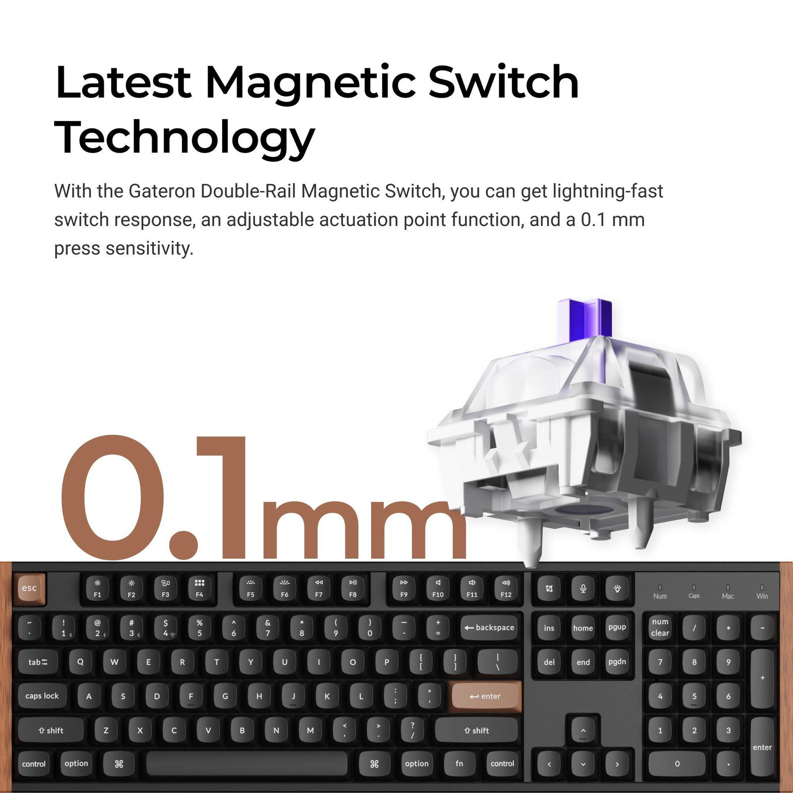 KEYBOARD WRL K10 HE/BLACK K10H-J1 KEYCHRON