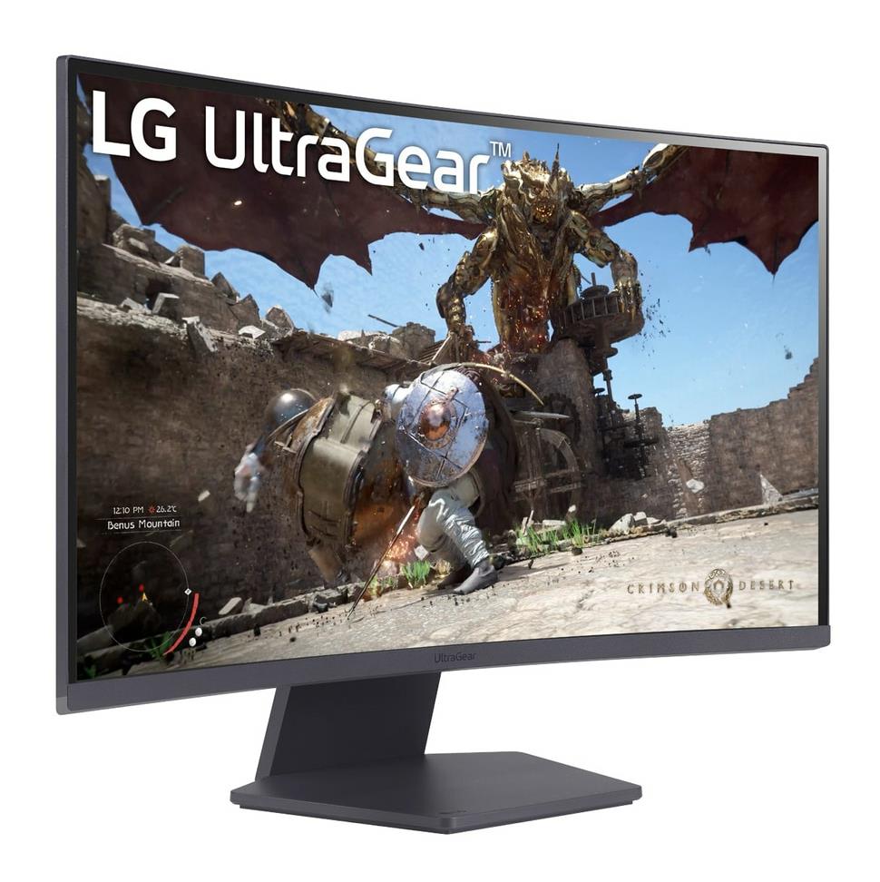 LCD Monitor LG 27GS60QC-B 27 Gaming/Curved Panel VA 2560x1440 16:9 180 Hz Matte 1 ms Tilt Colour Black 27GS60QC-B