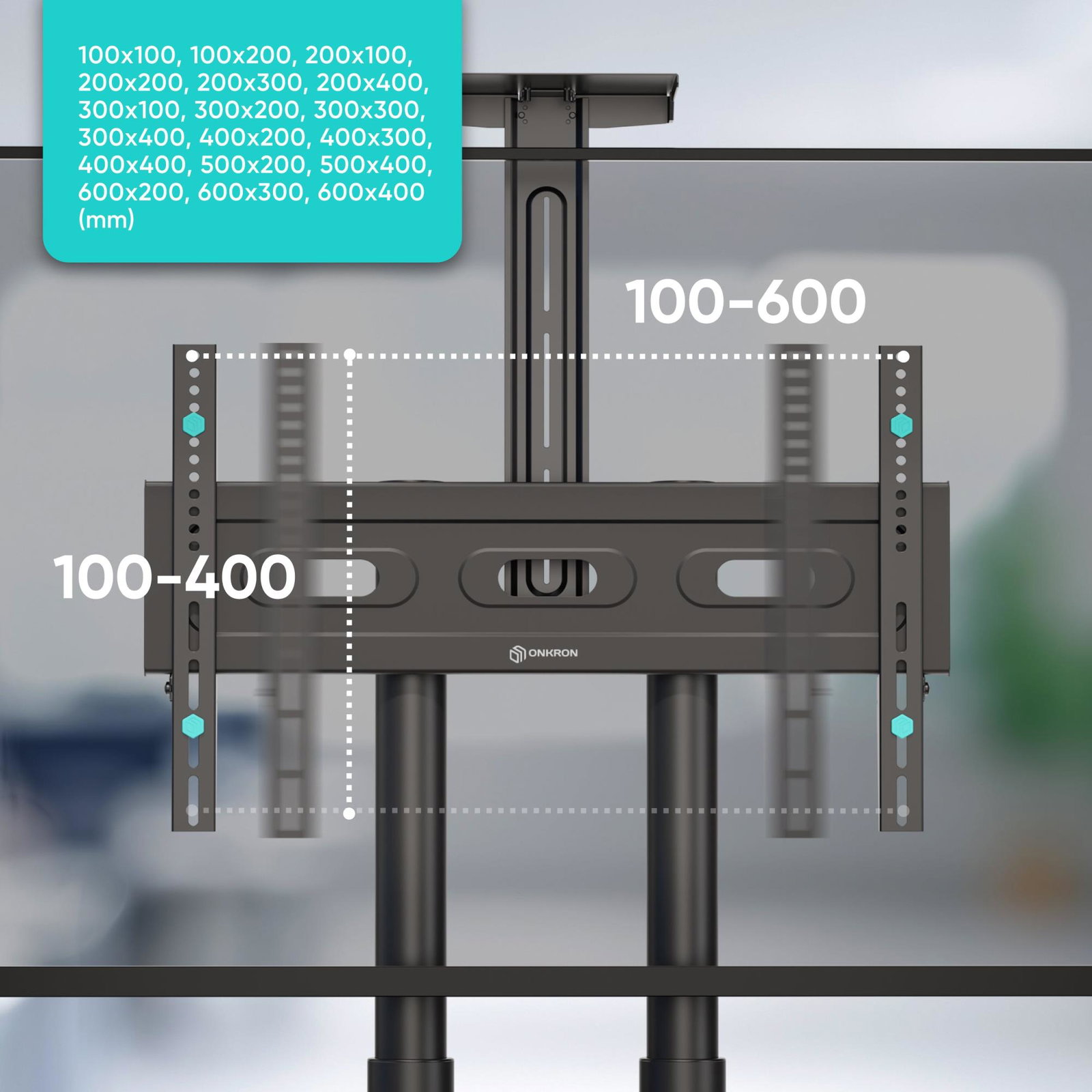 TV SET ACC MOBILE STAND/40-70/BLACK TS1551-B ONKRON