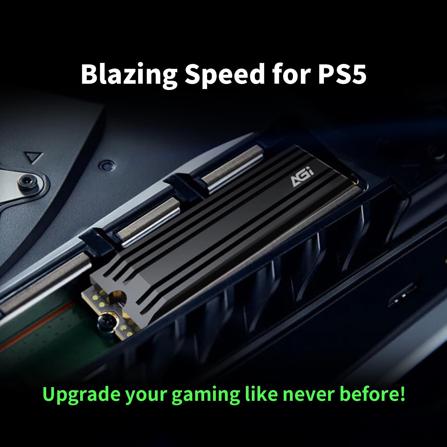 SSD AGI 750xTBW rating MTBF 2000000 h Read speed 7400 MB/s Write speed 5200 MB/s NVMe Yes PCI Express 4.0 M.2 1000 GB AGI1T0G44AI828-CB
