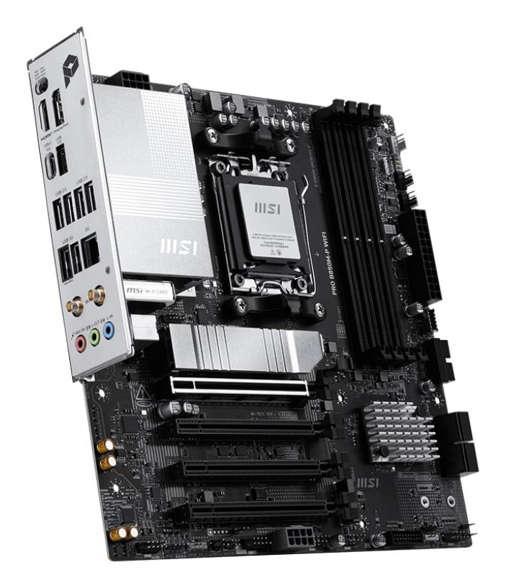 Mainboard MSI AMD B850 SAM5 Micro-ATX Memory DDR5 Memory slots 4 PROB850M-PWIFI