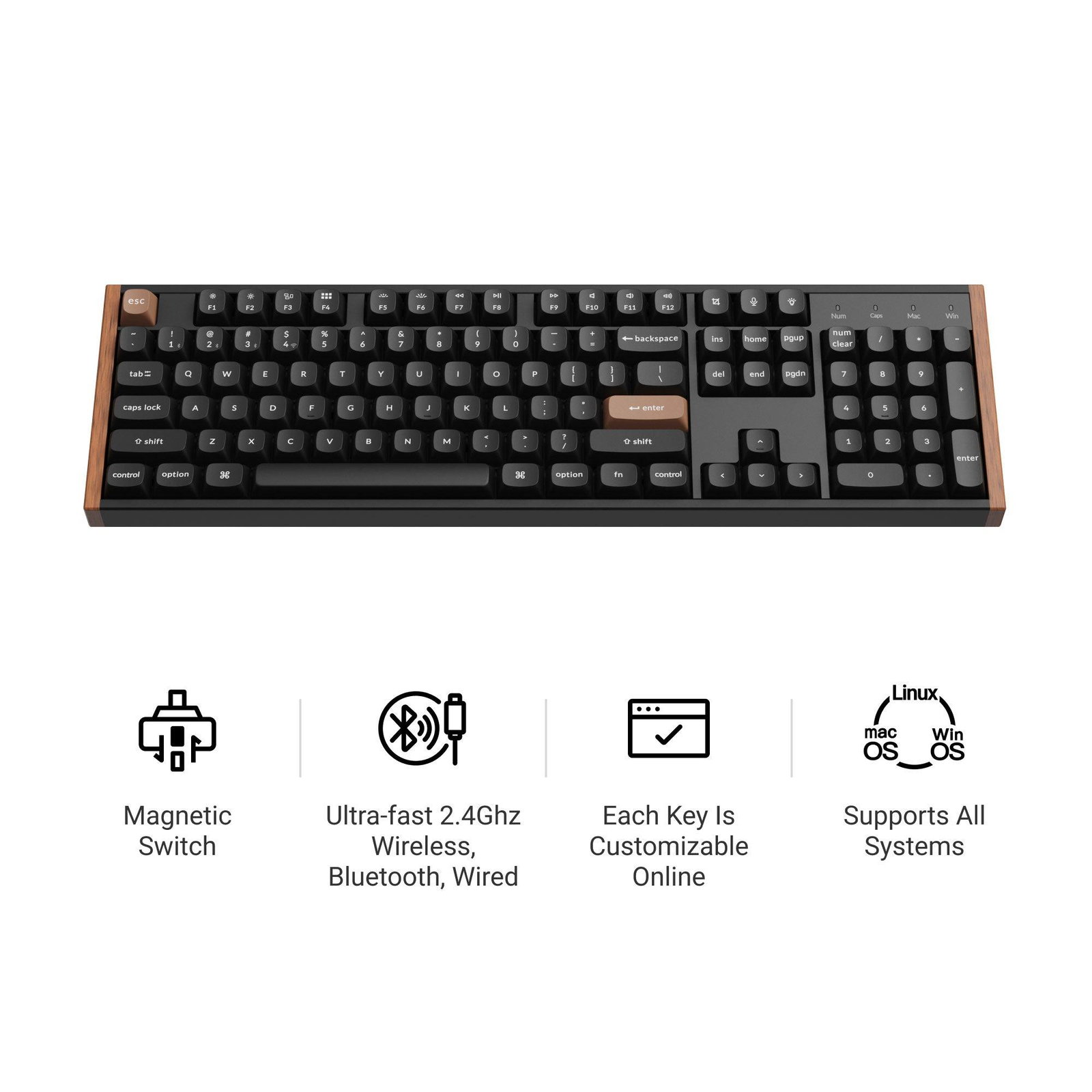 KEYBOARD WRL K10 HE SPECIAL ED/WHITE K10H-Q1 KEYCHRON