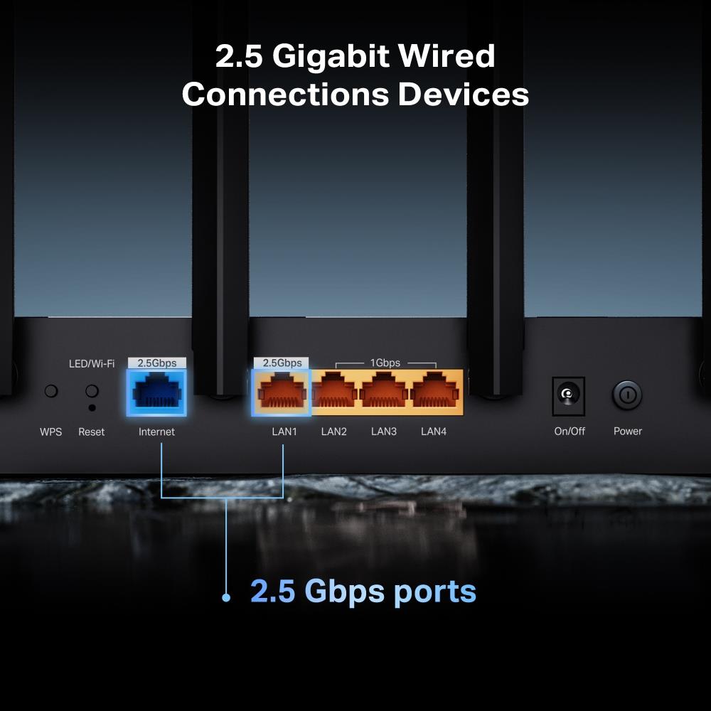 Wireless Router TP-LINK Archer BE400 Wi-Fi 7 (802.11be) Data speed 5764 Mbit/s Ethernet WAN Yes WAN connection type RJ-45 Ethernet LAN Yes 4xLAN ports USB port Yes ARCHERBE400