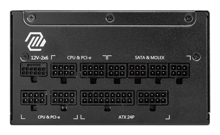 Power Supply MSI MAG A1000GL PCIE5 II ATX 3.1 1000 Watts Efficiency 80 PLUS GOLD PFC Active MAGA1000GLPCIE5II