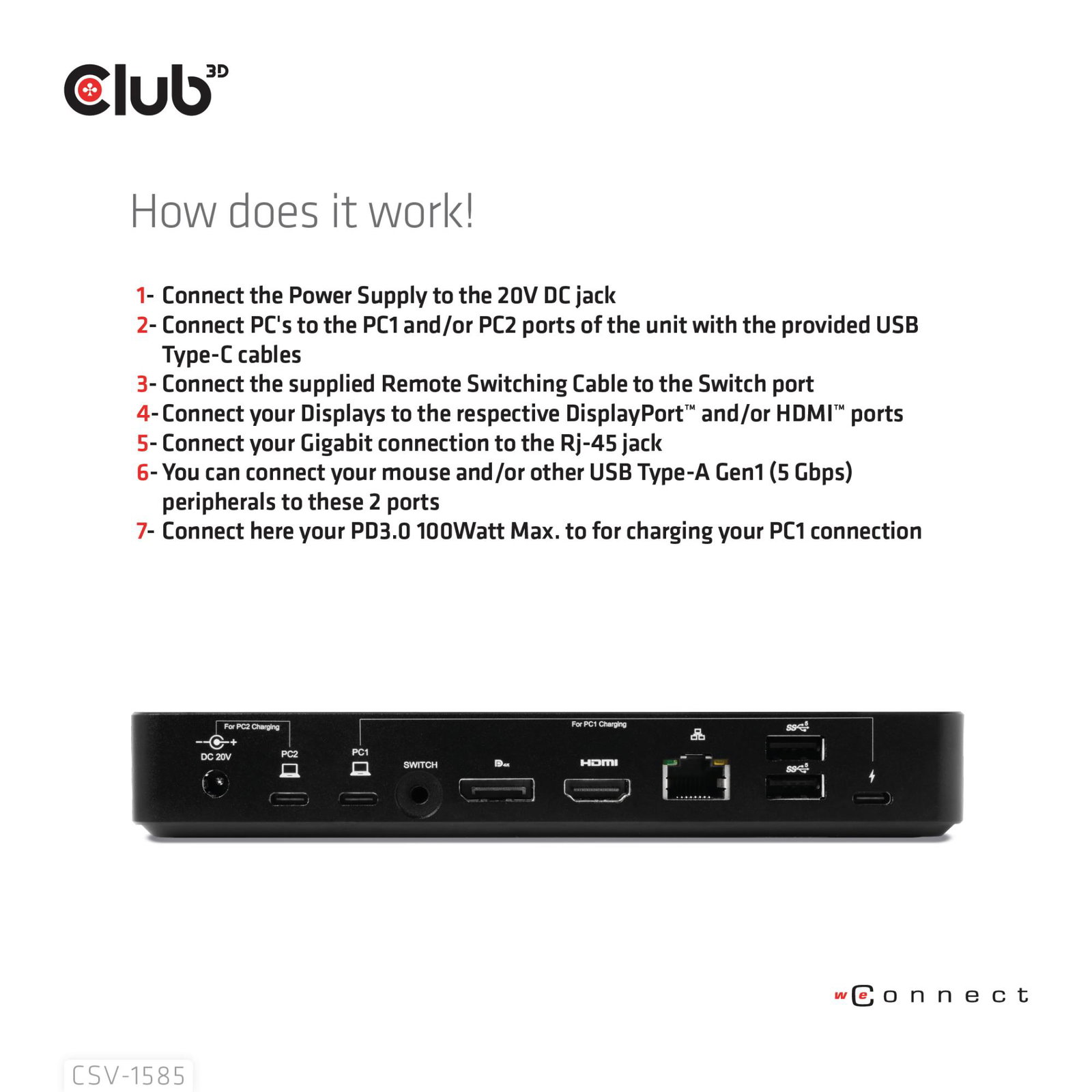NB ACC DOCKING STATION/USB-C 120W CSV-1585 CLUB3D