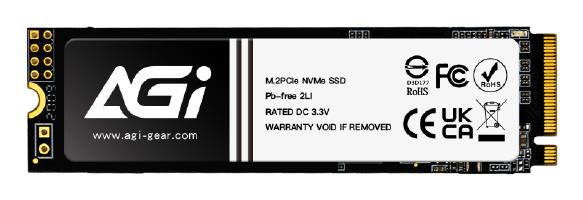 SSD AGI TECHNOLOGY 600xTBW rating MTBF 1600000 h Read speed 3200 MB/s Write speed 1700 MB/s NVMe Yes PCI Express 3.0 M.2 1000 GB AGI1T0GIMAI298-CB