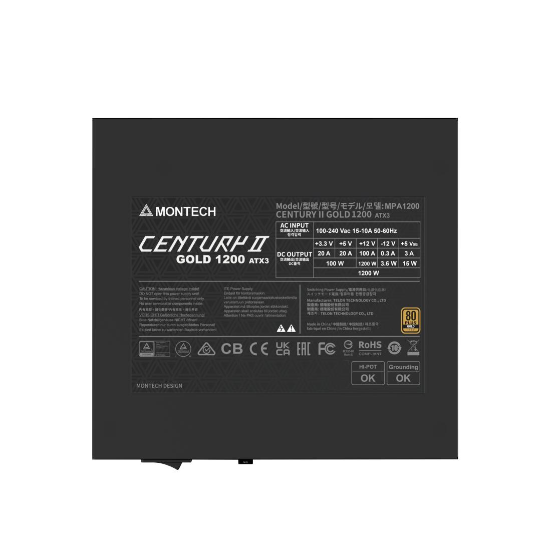 Power Supply MONTECH CENTURY II ATX 1200 W CENTURYII1200