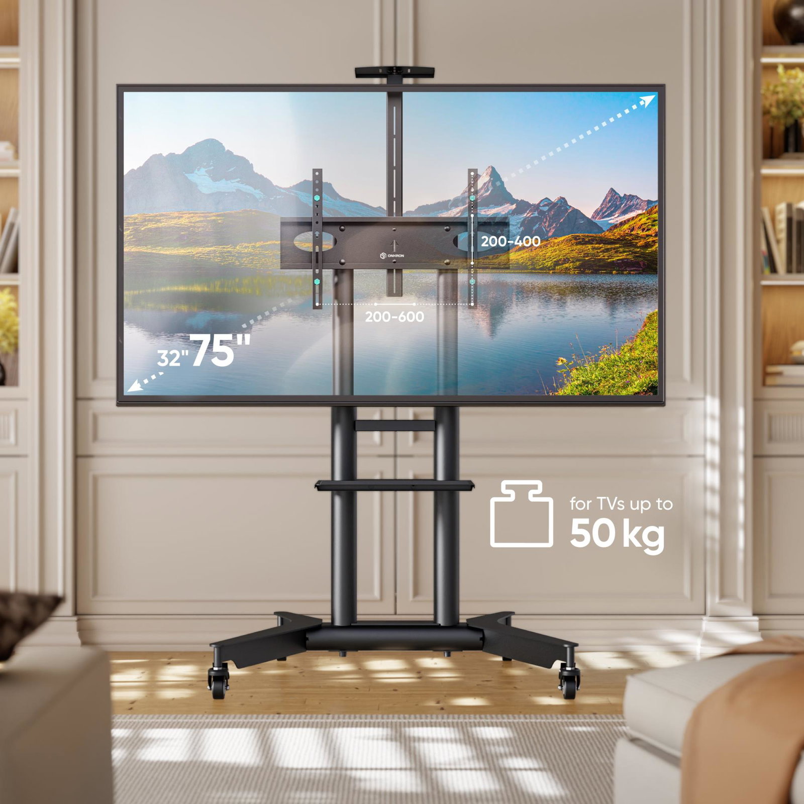 TV SET ACC MOBILE STAND/32-75/BLACK TS1571-B ONKRON