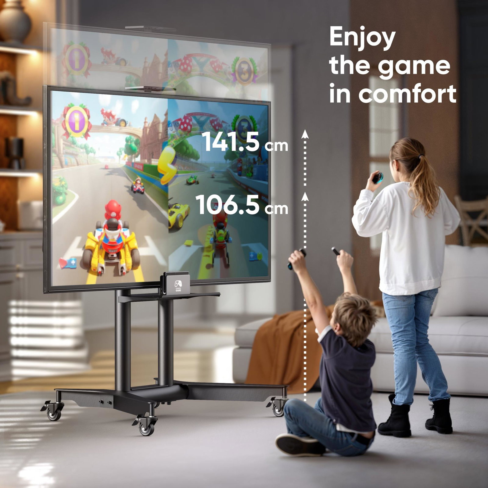 TV SET ACC MOBILE STAND/32-75/BLACK TS1571-B ONKRON