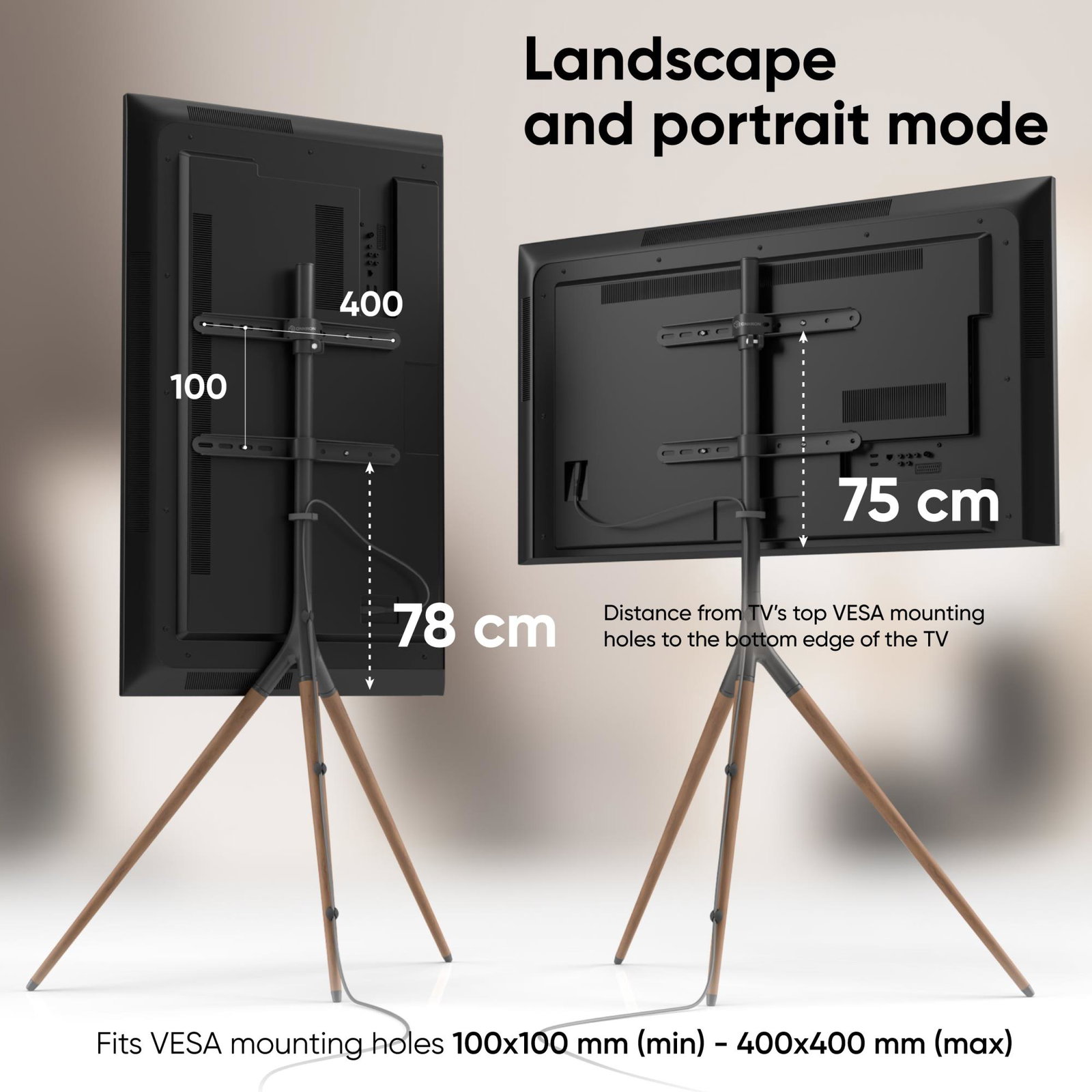 TV SET ACC FLOOR STAND /32-65/BLACK TS1220-B ONKRON