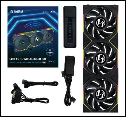 CASE FAN 120MM WRL 3PCS/G99.12TLLCD1W3B.00 LIAN LI