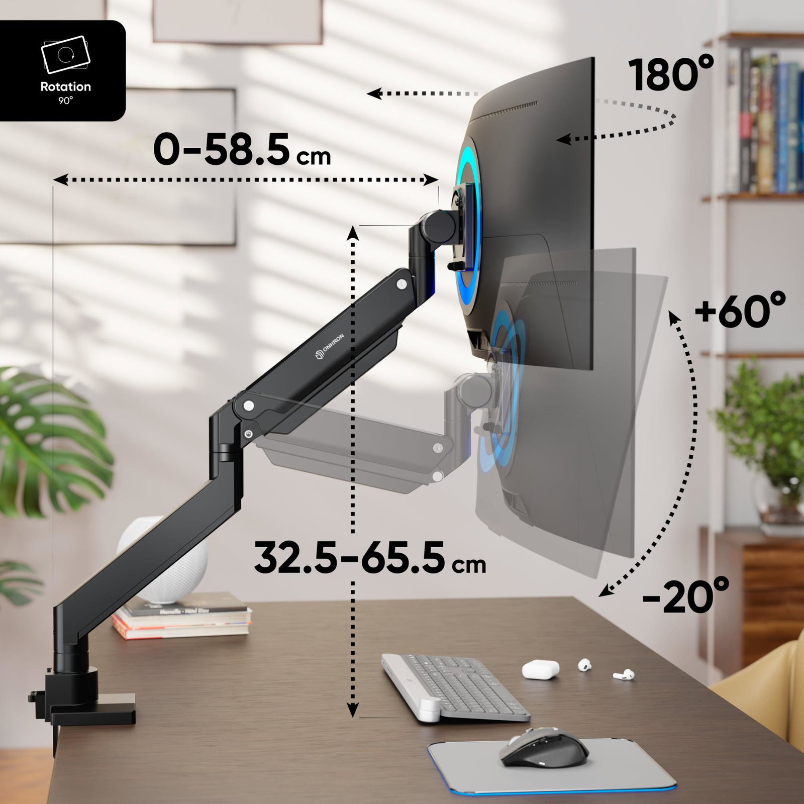 MONITOR ACC DESK MOUNT/17-57 BLACK G130-B ONKRON