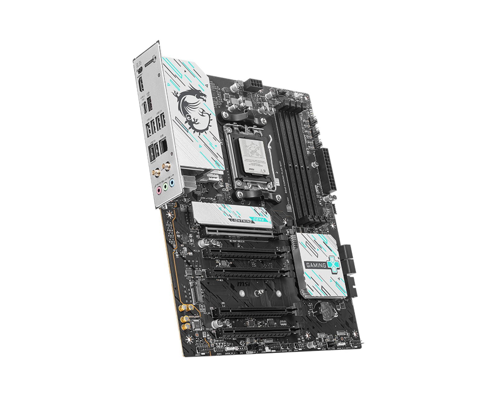 Mainboard MSI AMD B840 SAM5 ATX Memory slots 4 5xPCI-Express 16x 2xM.2 1xHDMI 1xAudio-In 1xAudio-Out 1xMicrophone 4xUSB 2.0 3xUSB 3.2 1xUSB-C 1xRJ45 B840GAMINGPLUSWIFI