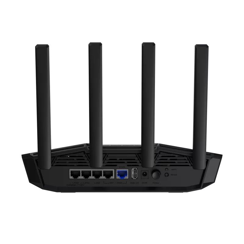 Wireless Router ASUS Wi-Fi 7 (802.11be) Data speed 2882 Mbit/s Ethernet WAN Yes WAN connection type RJ-45 Ethernet LAN Yes 5xLAN ports USB port Yes TUFGAMINGBE3600