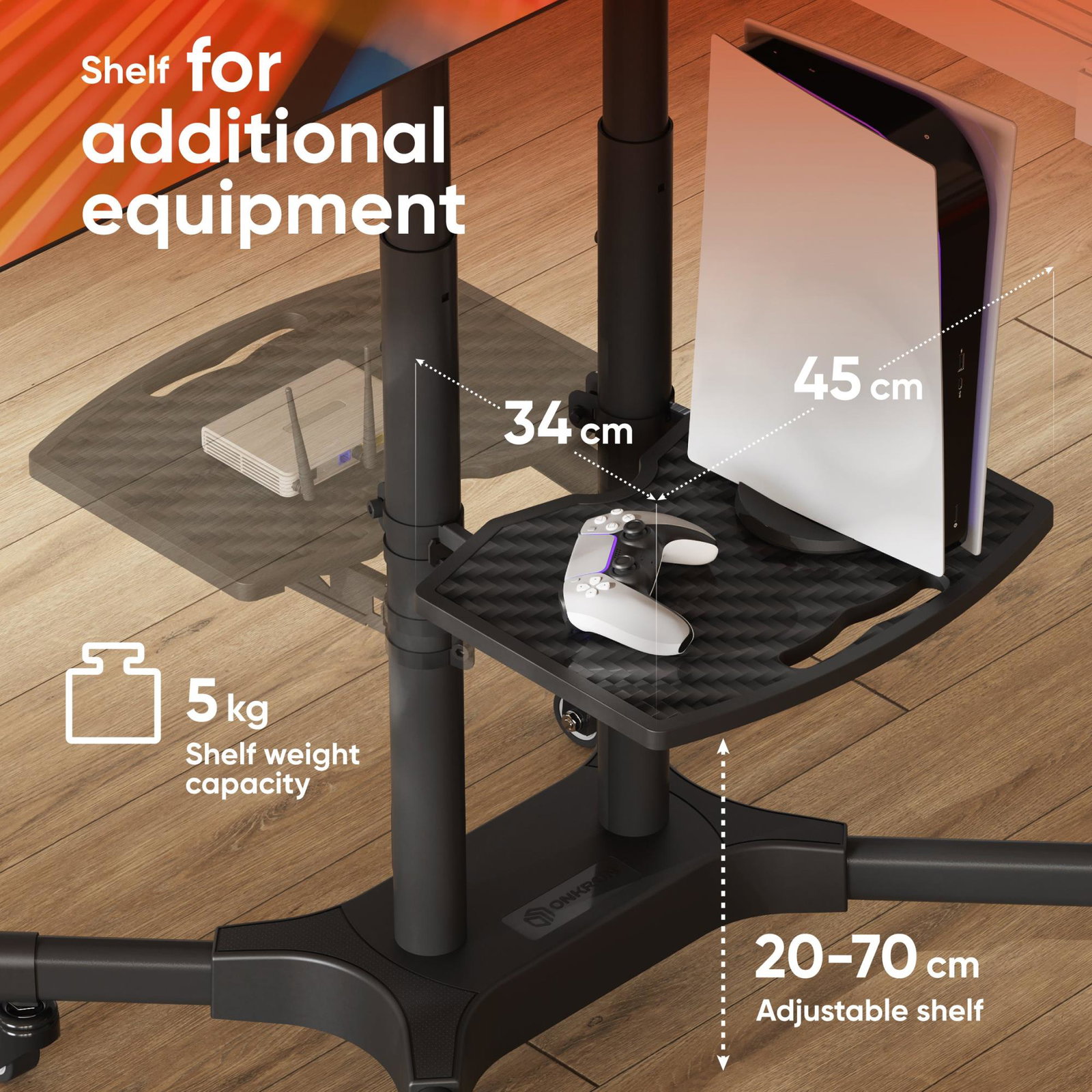TV SET ACC MOBILE STAND/32-65/BLACK TS1351-B ONKRON