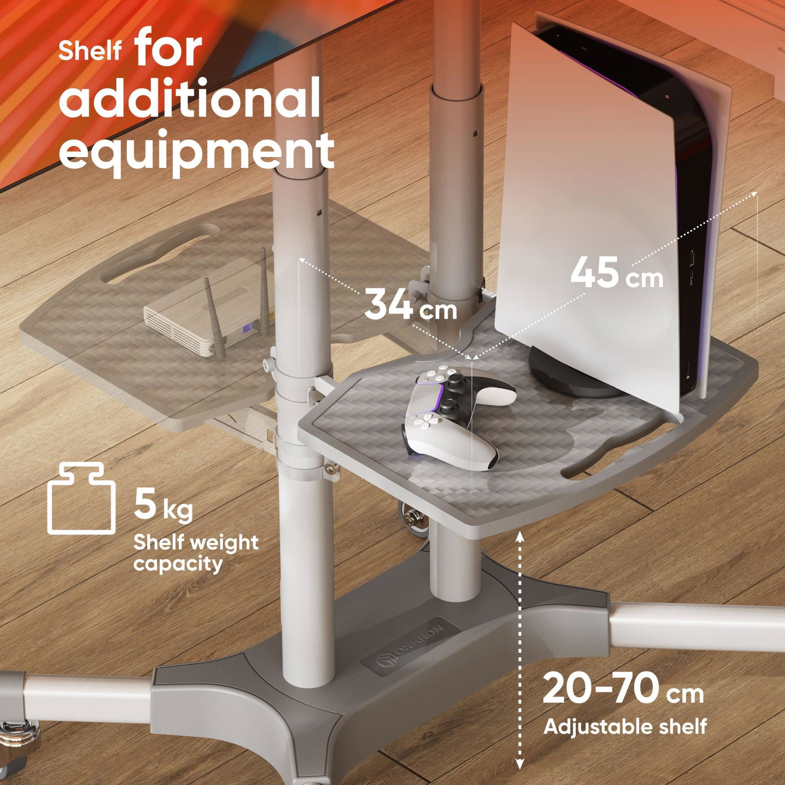 TV SET ACC MOBILE STAND/32-65/WHITE TS1351-W ONKRON