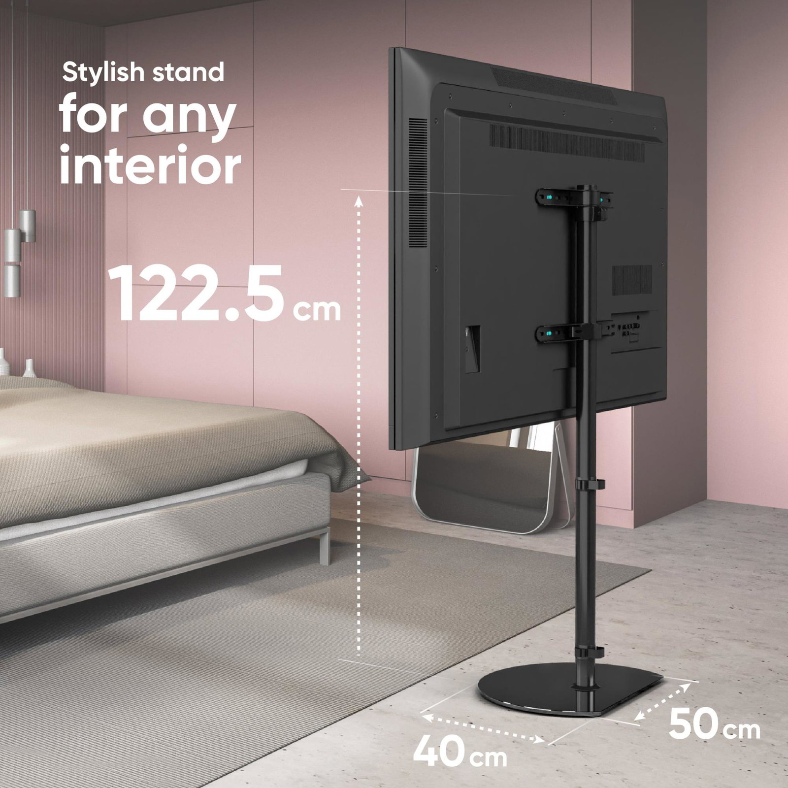 TV SET ACC FLOOR STAND /30-60/BLACK TS5060-B ONKRON