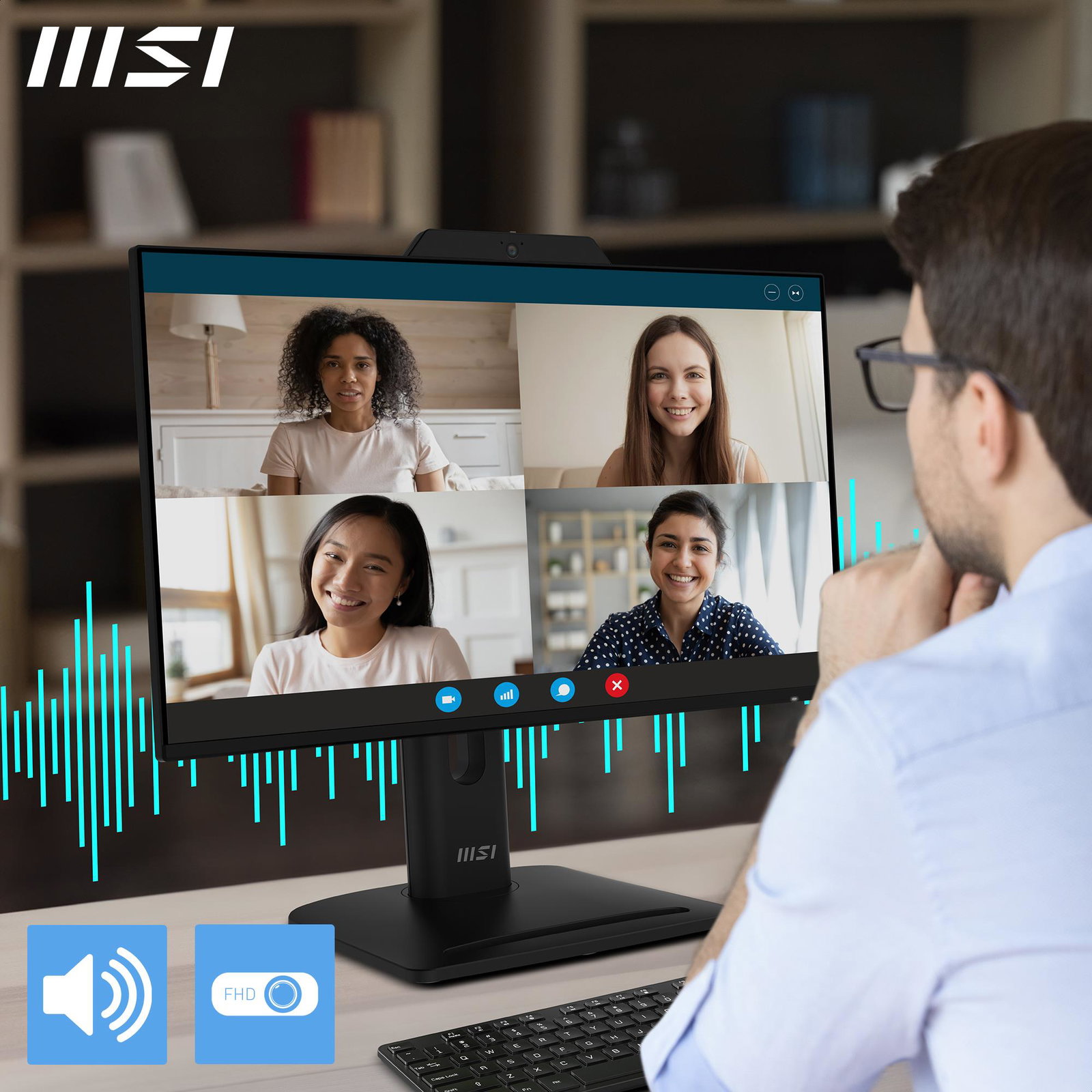 LCD Monitor MSI PRO MP242PMG 23.8 Business Panel IPS 1920x1080 16:9 120 Hz 1 ms Speakers PROMP242PMG