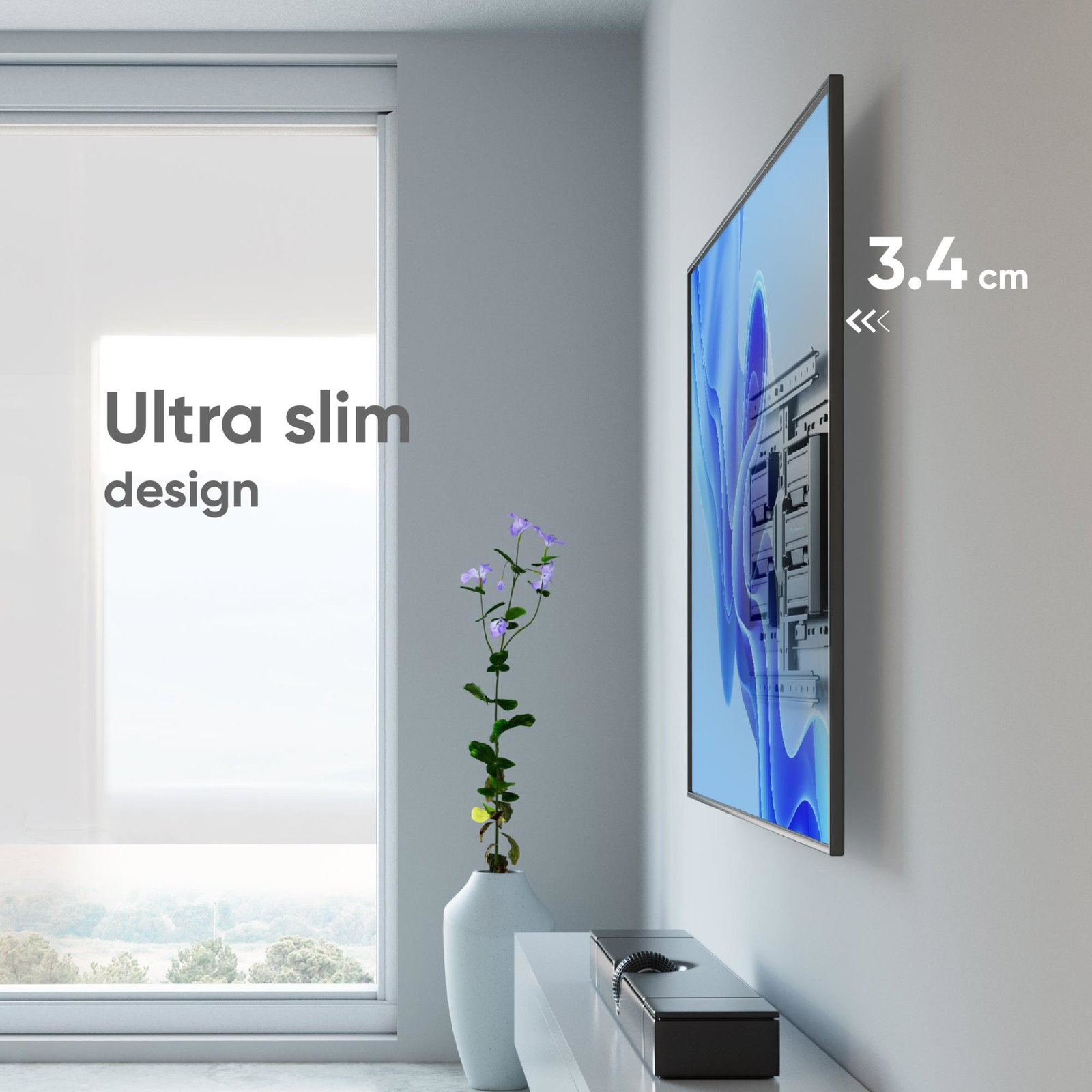 TV SET ACC WALL MOUNT /32-90/BLACK SM6L-B ONKRON