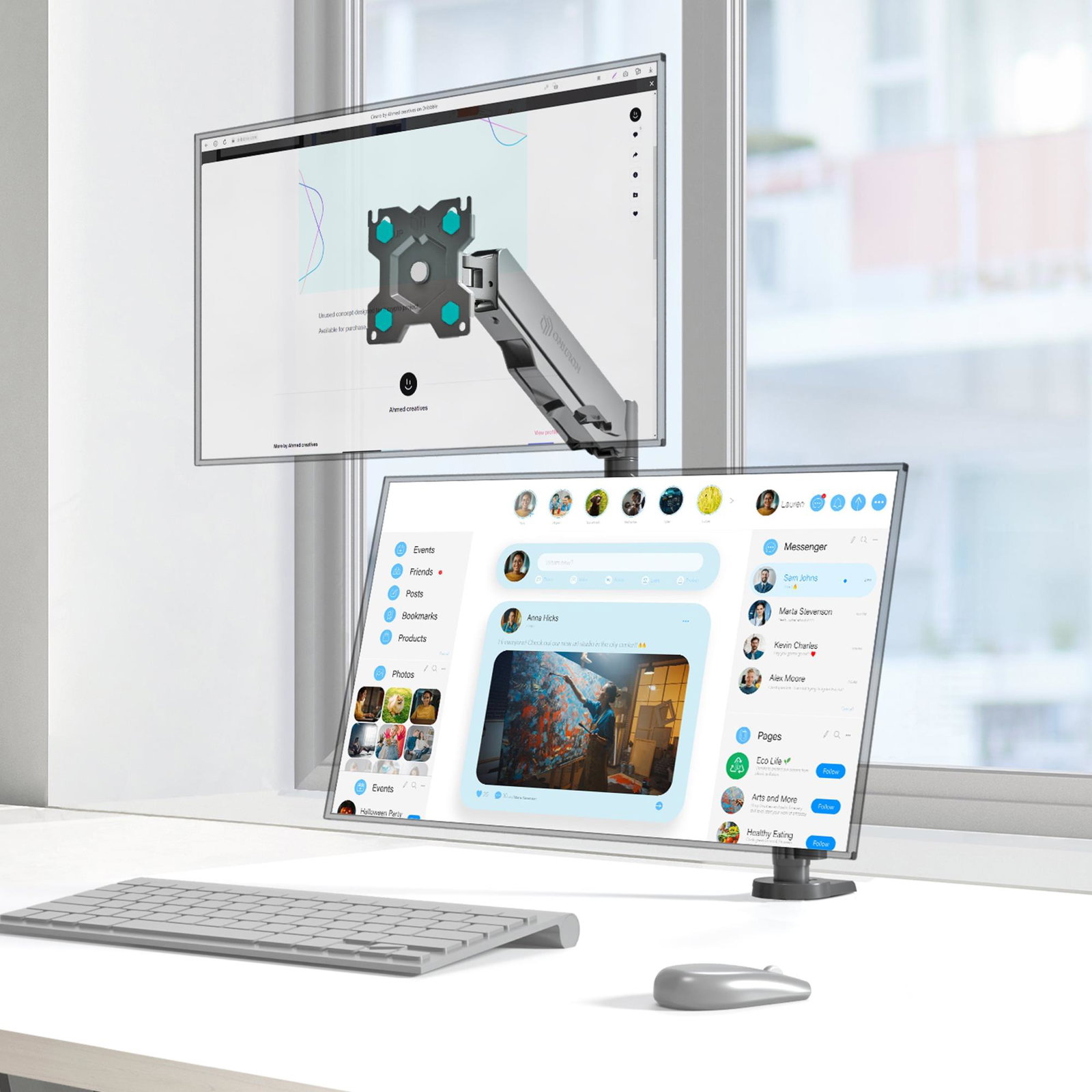 MONITOR ACC DESK MOUNT/13-32 BLACK G140-B ONKRON