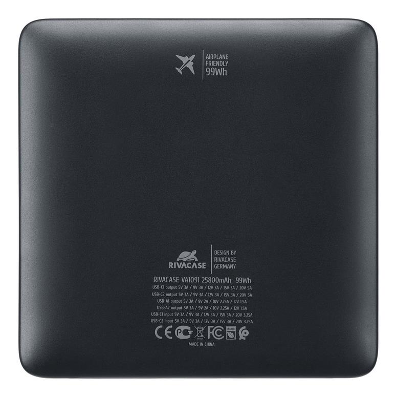 POWER BANK USB 25800MAH/VA1091 RIVACASE