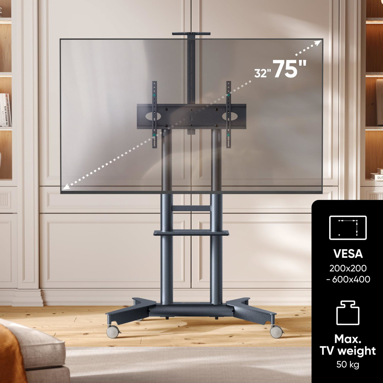 TV SET ACC MOBILE STAND/32-75/GRAPHITE TS1571-G ONKRON