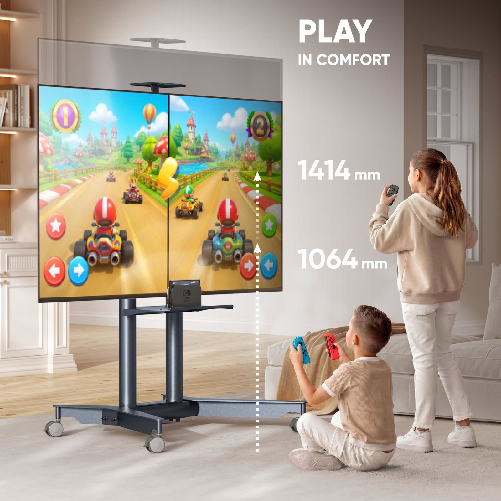 TV SET ACC MOBILE STAND/32-75/GRAPHITE TS1571-G ONKRON
