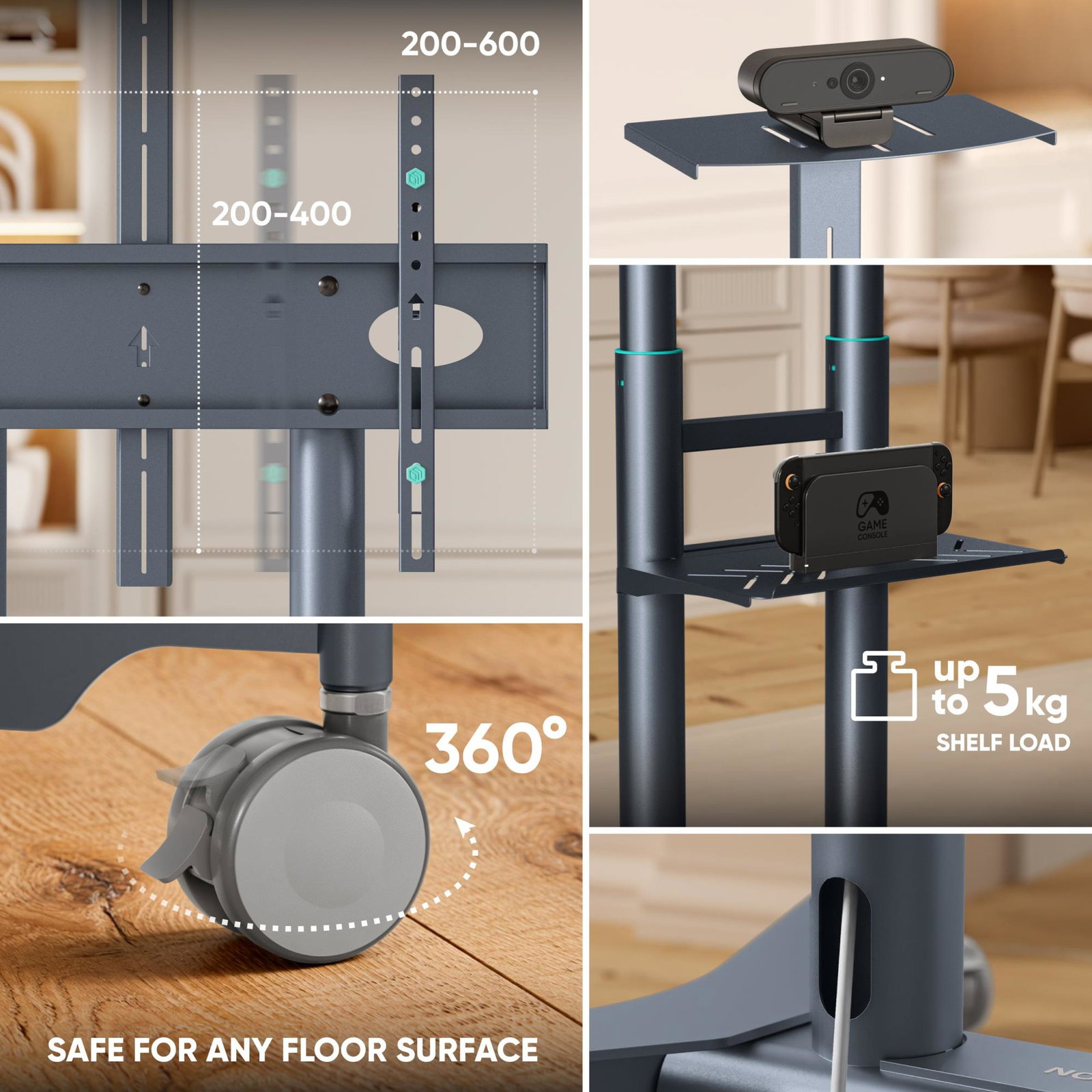 TV SET ACC MOBILE STAND/32-75/GRAPHITE TS1571-G ONKRON